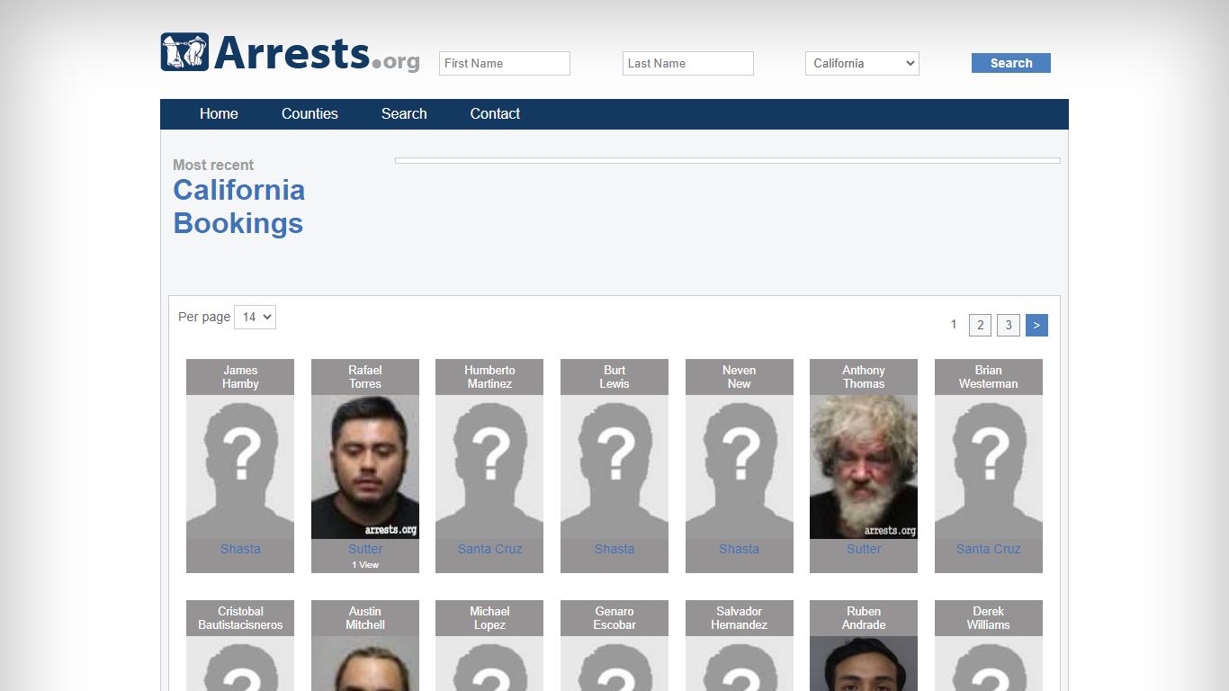 California Arrests and Inmate Search